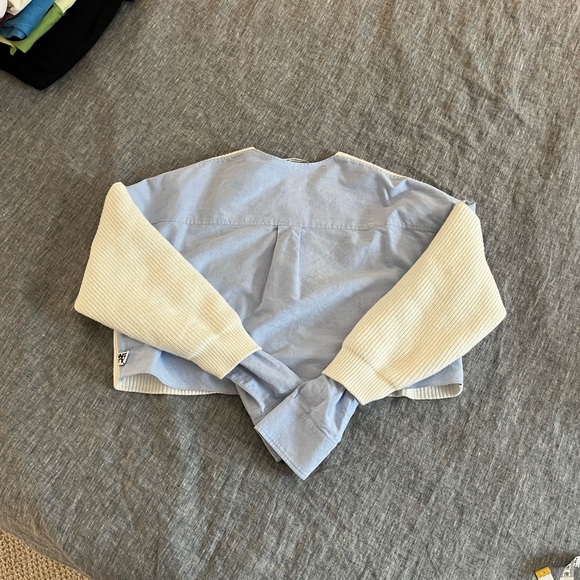 Alexander Wang Cream Ribbed Cropped Women’s Sweater - Picture 11 of 12